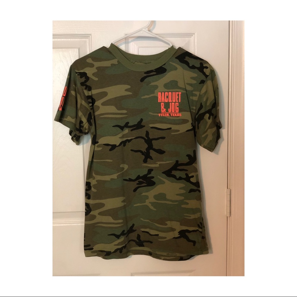 Camo “Racquet and jog” shirt